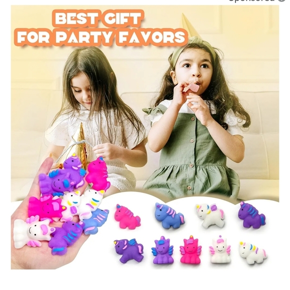 15Pcs Unicorn Mochi Squishy Toys for Kids Party Favors, Kawaii Unicorn Squishies - Picture 3 of 5